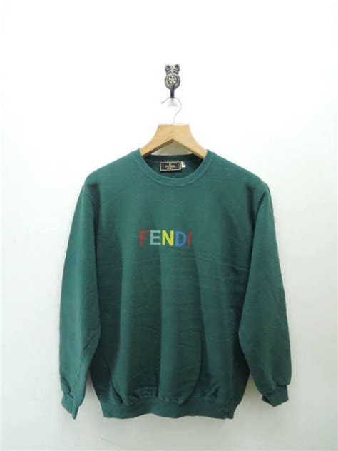 fendi sweatshirt flower|fendi sweatshirt vintage.